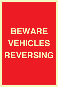 BEWARE VEHICLES REVERSING